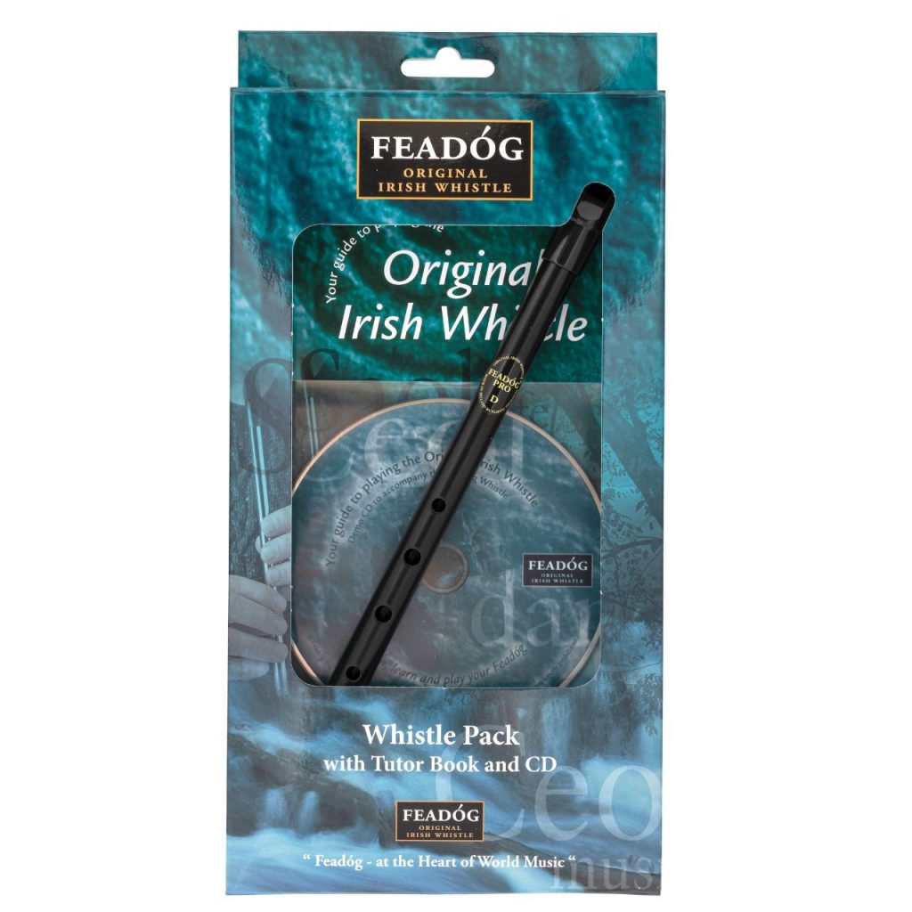 Feadog Brass "D" Whistle And Tutor Book With CD | Dublin Gift Co